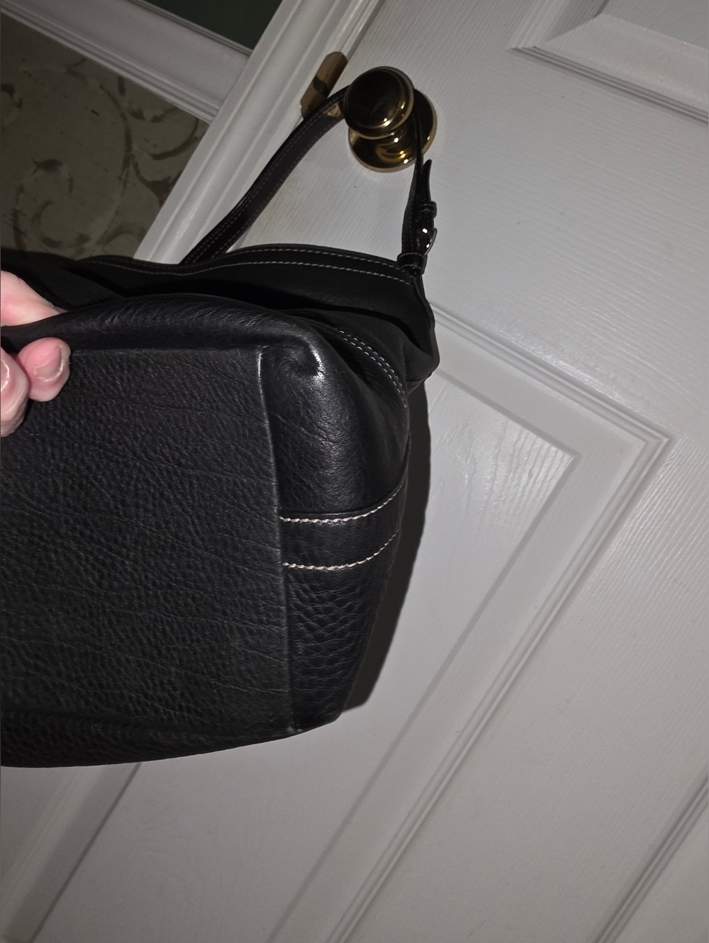 Vintage Coach 5715 Black Pebbled Leather Hobo Bag Immaculate Inside GREAT FIND! - Picture 10 of 16